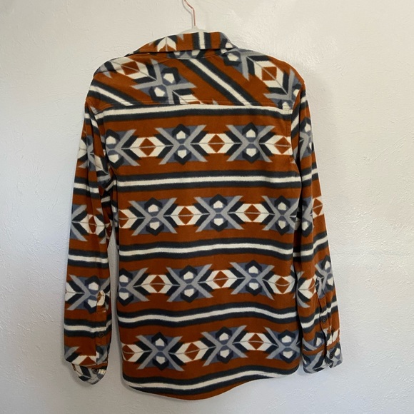 Eddie Bauer Mens Chutes Microfleece Long Sleeve Aztec Shirt - Picture 6 of 6
